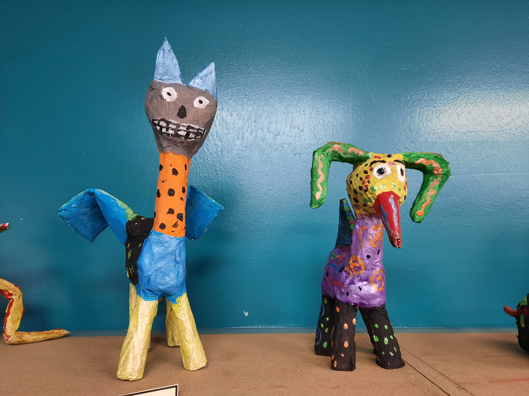 Alebrije Cartonería Paper Sculpture Workshop Mexican Art facilitated by artist Elizabeth Jimenez Montelongo San Jose, CA