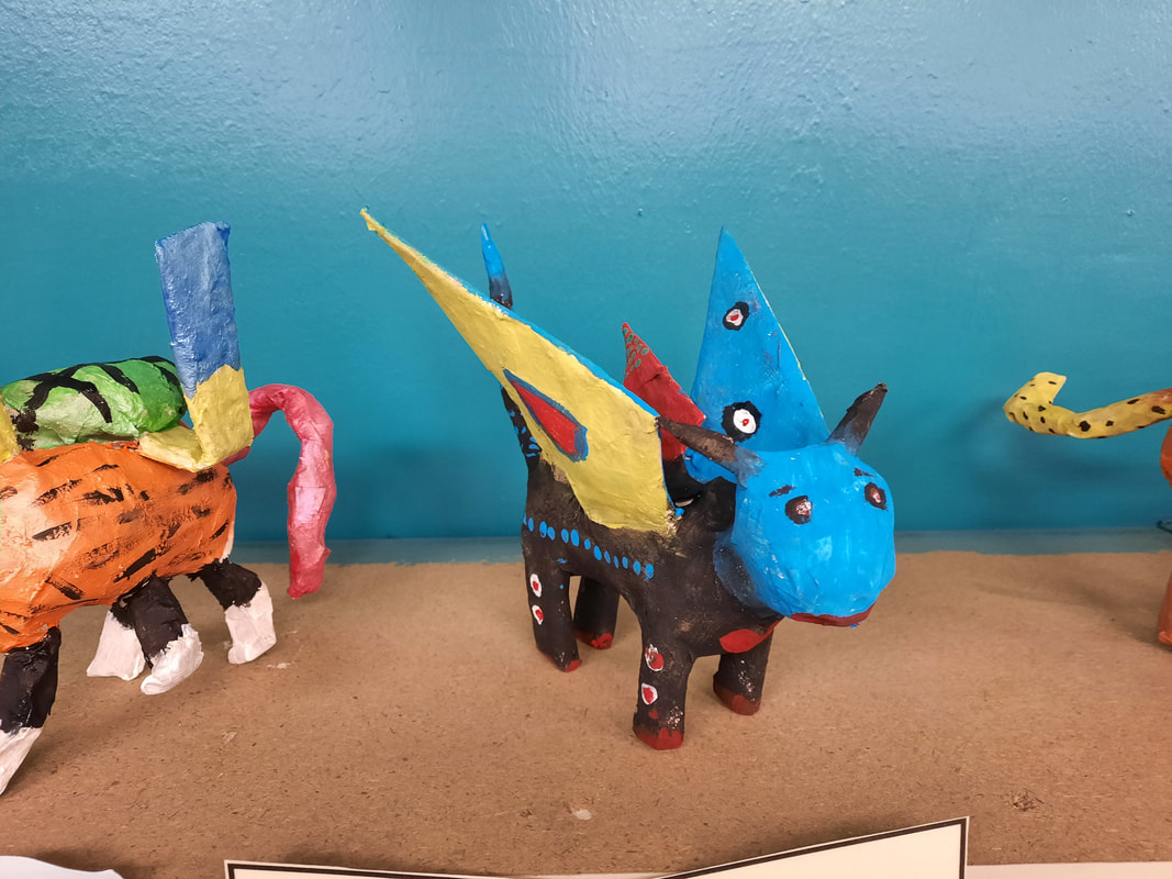 Alebrije Cartonería Paper Sculpture Workshop Mexican Art facilitated by artist Elizabeth Jimenez Montelongo San Jose, CA