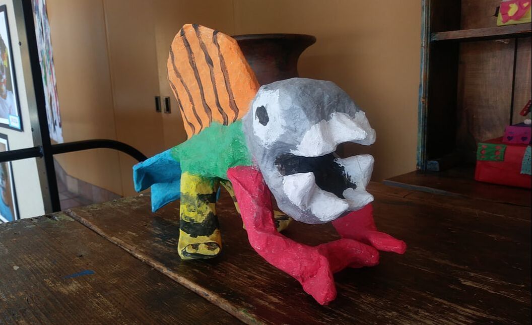 Alebrije Cartonería Paper Sculpture Workshop Mexican Art facilitated by artist Elizabeth Jimenez Montelongo San Jose, CA