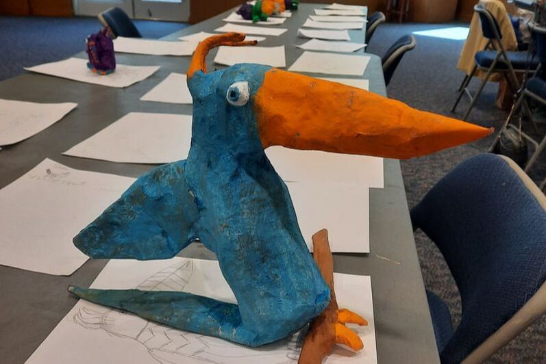 Alebrije Cartonería Paper Sculpture Workshop Mexican Art facilitated by artist Elizabeth Jimenez Montelongo San Jose, CA